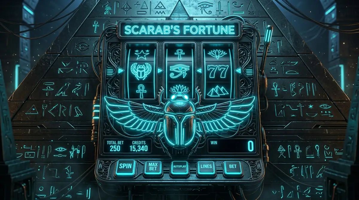 Futuristic slot machine interface