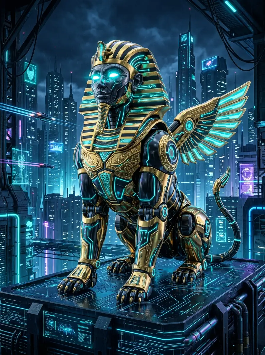 Robotic Sphinx Mascot