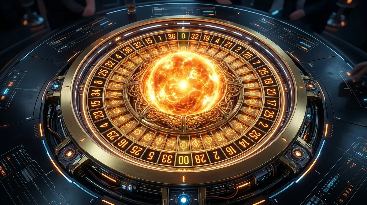 Futuristic roulette wheel